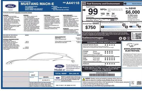 FORD MUSTANG MACH-E 2024 3FMTK3SU1RMA44118 image